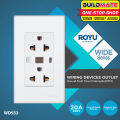 BUILDMATE Royu WD 20A Wide Series Duplex Ground Fault Circuit Interrupter GFCI Outlet Set Adaptor Socket Outlet WD933. 