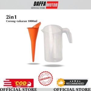 Paket 2in1 corong+takaran 1000ml corong panjang bahan tebal gelas takaran 1000ml paket irit 2in1