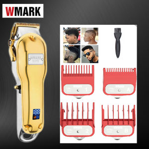 Wmark NG-2020B Wireless Metal Hair Clipper with LCD Display 2500mah Cordless Trimmers for Men Wmark Original Barber