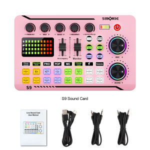 Siborie S9 soundcard Mixer Bluetooth Sound Card for phone PC Karaoke Keluarga Audio USB External