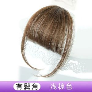 Rambut Palsu Isi Rambut Kepala Wanita Berbulu Jumlah Tambahan Penutup Rambut Simulasi Kepingan Rambut Rambut Putih Poni Palsu Semula Jadi Nipis dan Kepingan Rambut Palsu