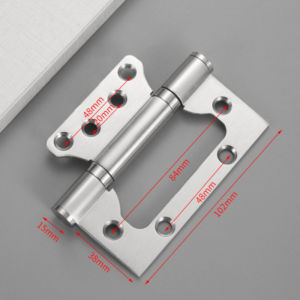 2PCS Stainless Steel Automatic Closing Door Hinges Butterfly Door Hinges Rustproof Heavy Duty Hinges
