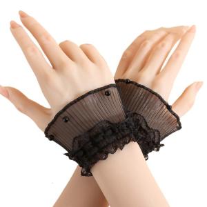 Ren Bead Trim Cổ Tay Còng Xù Thiết Kế Trang Trí Tay Áo Cánh Tay Phụ Kiện Cho Phụ Nữ Cô Gái Hàng Ngày VÁY ĐẦM Nâng Cấp