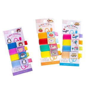 DIVATEN Cartoon Cable Tie INS Cloth Cable Storage Clip Gifts Reusable Cable Storage Bag