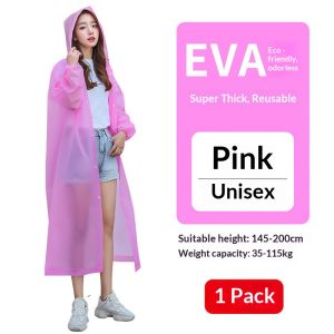 SERENEGLOW Thick EVA Raincoat for Adults - Waterproof Reusable Hooded Full Body Protection for Outdoor Use