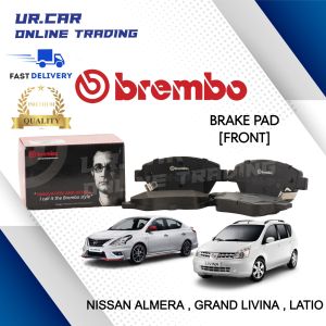 ILLUSION NISSAN GRAND LIVINA 1.6 / 1.8 LATIO 1.6 / 1.8 SPORT DISC BRAKE ROTOR & BREMBO BRAKE PADFRONT (DEPAN) ANTI RUSTING (2 PCS) RAEDY STOCK