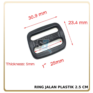 RING JALAN PLASTIK BUCKLE TAS TALI WEBBING ADJUSTER GESPER UKURAN 2CM 2.5CM 3.8CM 5CM HARGA PERPACK BUNGKUS 10 DAN 20 LUSIN