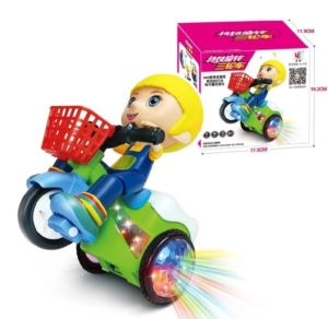 360 Degree Rotating Stunt Tricycle Toy With Lighting and Music Mainan Budak Lelaki Perempuan (2980)
