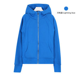 lulu Same style as the original label  Scuba Slim Fit   Womens Slim-Fit Hooded Thin Fleece Sweatshirt Slim-Fit Yoga Jacket for Women