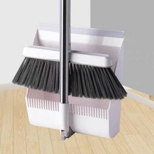 (HOME+) Rotatable Broom and Wind Proof Dust Pan with Broom Comb Broom Set broom hair
