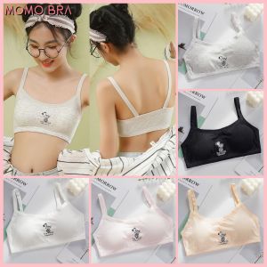 MOMO 8-16yrs Kids Bra Teen Girls Bra Baby Cotton Training Bra Student Underwear With Sponge