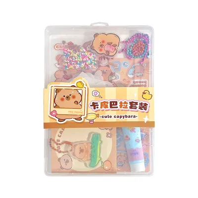 Set 41 món tự trang trí móc khoá DIY Capybara