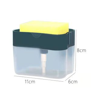 🔥Ready Stock🔥 2IN1 2 Layer Soap Dispenser W Sponge Holder Liquid Dispenser Container Hand Press Soap Box