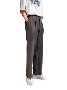 Spring Summer New Style Casual Trousers for Teenagers Simple Trendy ins Drapey and Comfortable   Straight-leg Pants Long Pants Casual Pants Mens Pants