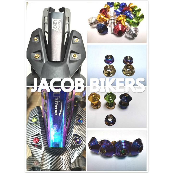 YAMAHA Y15 ZR Y15ZR REAR FENDER SCREW WITH SPACER SKRU NUT