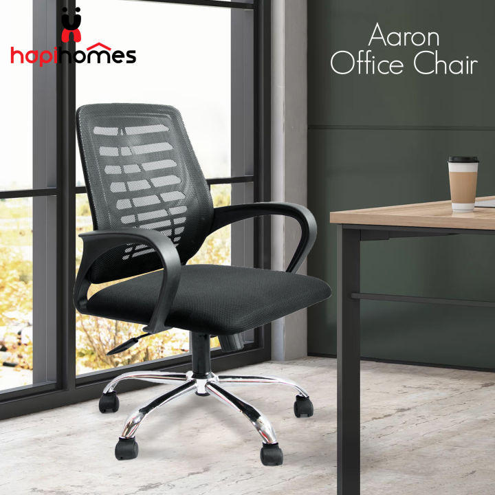 Hapihomes Aaron Office Mid Back Office/Study Chair (Size(cm) 50 H x 55