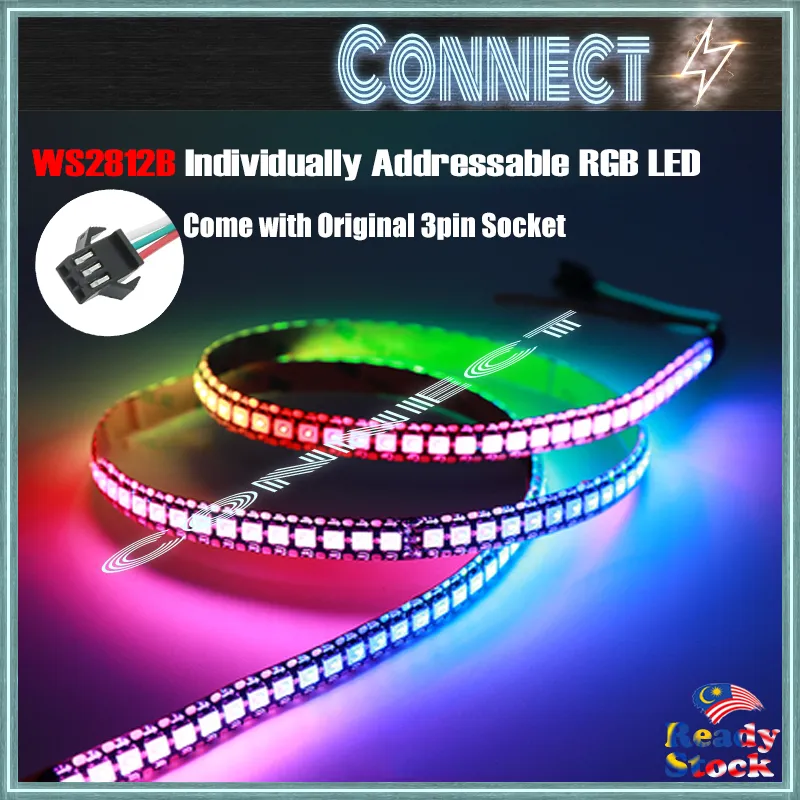 ARGB WS2812B Led Light Strip 5v 60 Leds Per Meter Rgb Led Strip