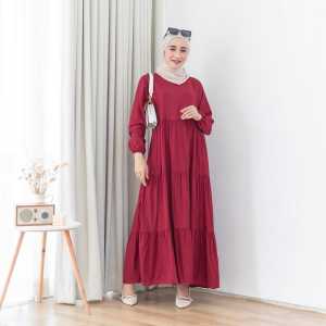 Yuni Dress Gamis Lebaran Remaja Wanita Terbaru 2024