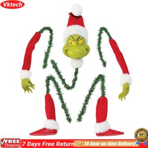 [Merry Christmas] 5PCS Arm Leg Head Ornaments Holder Head/Arms and Legs Grinch Stole Stuffed Stuck Topper Garland Ornament Xmas for Xmas Party for Christmas Tree