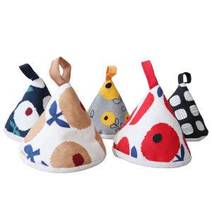 Pot cap Japanese triangular pot hat kitchen fabric insulated pot handle cover casserole iron pot enamel pot insulated cover