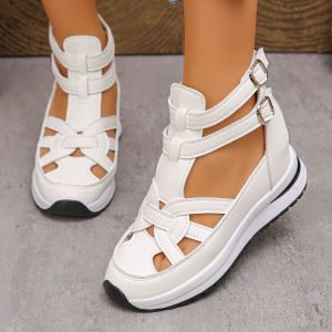 2026 New Fashion Casual Hollow Thick-Soled Wedge Sandals For Women Summer Casual Sandals