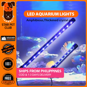 4W 6W 8W Waterproof Amphibious lighting Aquarium LED Submersible Light Fish Tank Bar Lamp Strip Blue Light