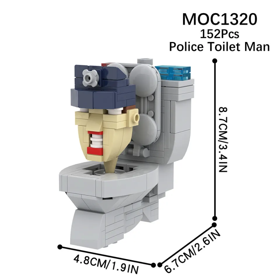 MOC Skibidi Toilet Man Building Set MOC1340