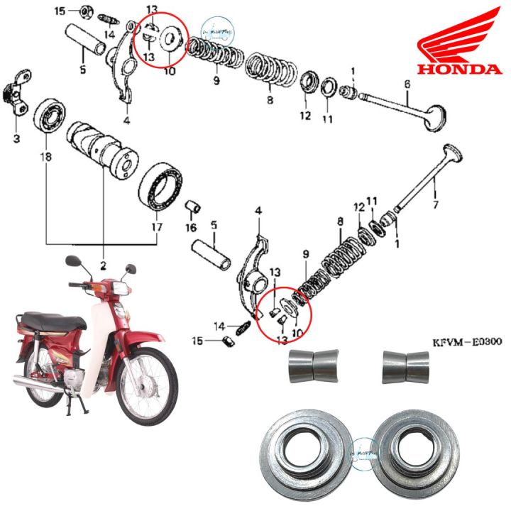 VALVE KEY VALVE CAP VALVE RETAINER HONDA EX5 HIGH POWER EX5 DREAM