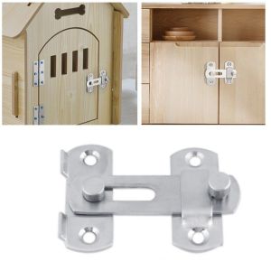 【Free Screw】Door Hasp Latch Lock 304 Stainless Steel Safety Packlock Clasp for Outdoor&indoor