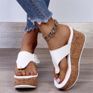 Free Shipping 2026 Summer New WomenS Shoes Large Size Wedge Heel WomenS Buckle Sandals In Stock