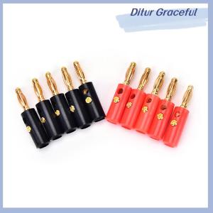 Ditur 10pcs lot audio speaker screw banana plate plugs connectors 4mm