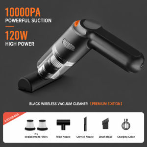 Cordless Handheld Vacuum Cleaner 120W Powerful Suction Compact Design for Car & Home HB
