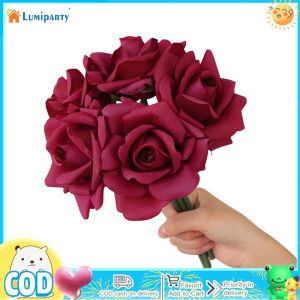 Lumiparty 5 cái/Bó hoa giả giả nhân tạo bao gồm hoa hồng bảng sắp xếp bó hoa cung cấp đồ cưới
