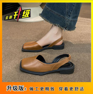 Free Shipping Baotou Sandals WomenS Summer Shoes New And Fashionable Single Shoes Summer Chunky-Heeled Retro Shoes