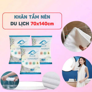 Khăn Viên Nén Cao Cấp 70 x 140 cm – Nhỏ Gọn Bung Nở Nhanh An Toàn Cho Da