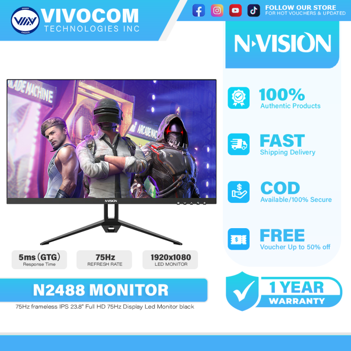 Nvision N2455 Pro 100Hz / N 2488 100Hz Frameless IPS 23.8" Full HD ...