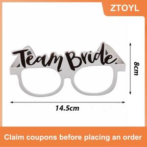 【ZTOYL】 Bachelorette bên giấy kính Rose Gold đội cô dâu trắng cô dâu được đám cưới