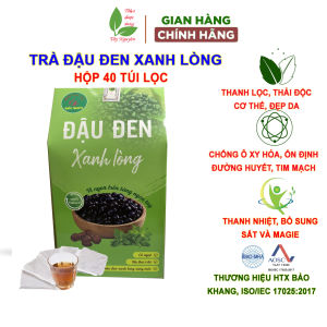 Hộp 40 gói trà đỗ đen rang túi lọc đậu đen xanh lòng đỗ đen rang sẵn thanh nhiệt thải độc gan men gan cao gan nhiễm mỡ mẩn ngứa mụn nhọt