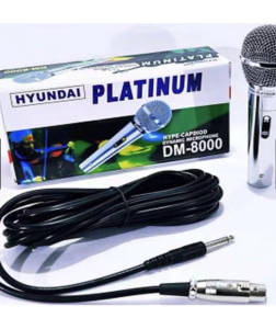 Hyundai Platinum DM-8000 Dynamic Microphone Pure Copper with Pilum Coil with Cable and Box -Good Quality