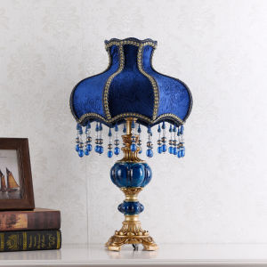 American Household Resin Table Lamp Energy-saving Bedroom Bedside Lamp LED Study Desk Lamp Fixtures Modern Simple Home Living room Decoration -UK Plug