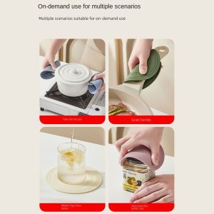 NCNC Chống bỏng Tấm cách nhiệt Silicon Chịu nhiệt Chống trượt Tấm lót ly Tối giản Chống dầu Tấm lót Bộ đồ ăn Bàn ăn