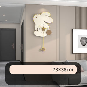 Minimalist Nordic Modern Quartz Swing Wall Clock Creative Mute Rabbit Fashion Clocks Home Living Room Restaurant Entrance Decorative wall watch