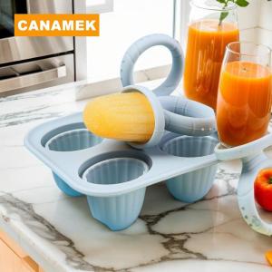 【CANAMEK】 Silicone Ice Cream Breastmilk Popsicle Molds DIY Homemade Ice Cream Mold Kitchen Gadgets