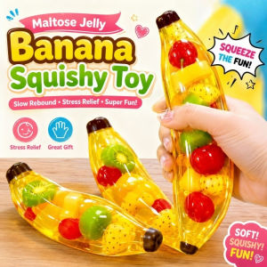 16cm Maltose Jelly Banana Squishy Toy Slow Rebound Soft Squeeze Ball Stress Relief Toy Kid Gift