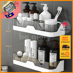 Bathroom Rack Bathroom Shelf No Drilling Kitchen Rack Drain Storage Rack Toilet Rack Wall Mounted Rack Bathroom Shelves Rak Mandi Rak Dapur