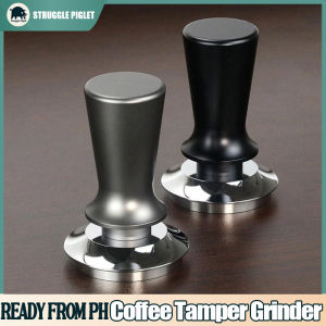【Ready From PH】Coffee Tamper Grinder Press Powder Flat Base 304 Stainless Steel with Spring 51mm 53mm 58m