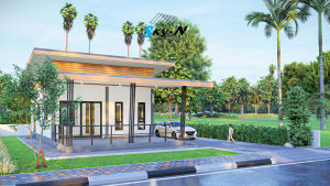 แบบบ้าน 1 ชั้น พื้นที่ 72 ตร.ม. S-8974