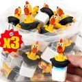 3Pcs New Keyboard Fidget Toy Yellow Chick Keyboard Keychain Creative Scream Chicken Press Button Keychains Fun Stress-relieving Toy. 