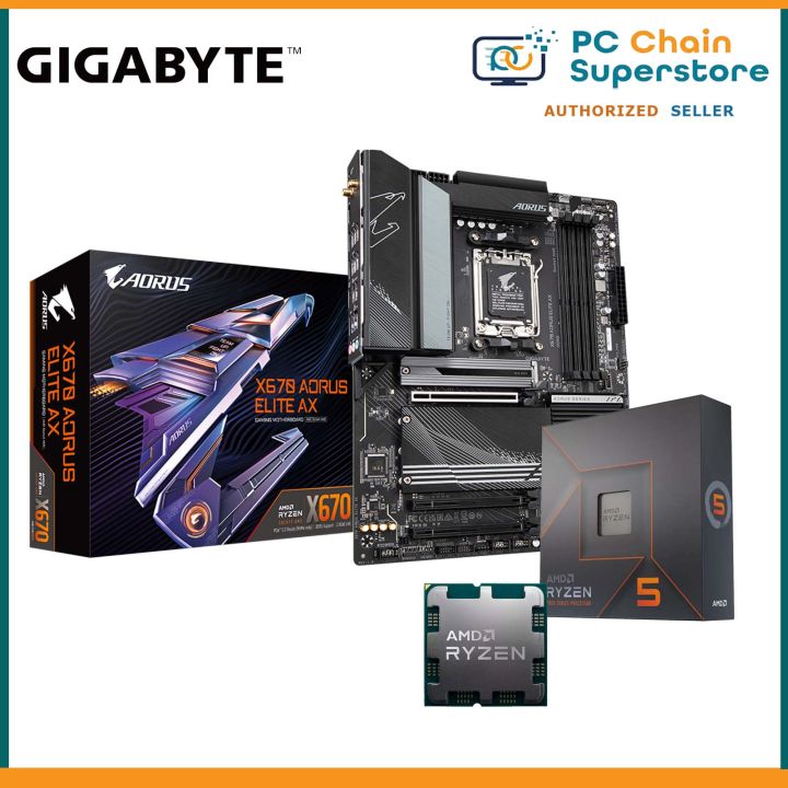 Bundle) AMD Ryzen 7600X AM5 Processor Gigabyte X670 Aorus