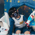 Topeng LED Boywithuke / LED Mask Party Game Halloween LED Animation RGB Mask Pesta. 